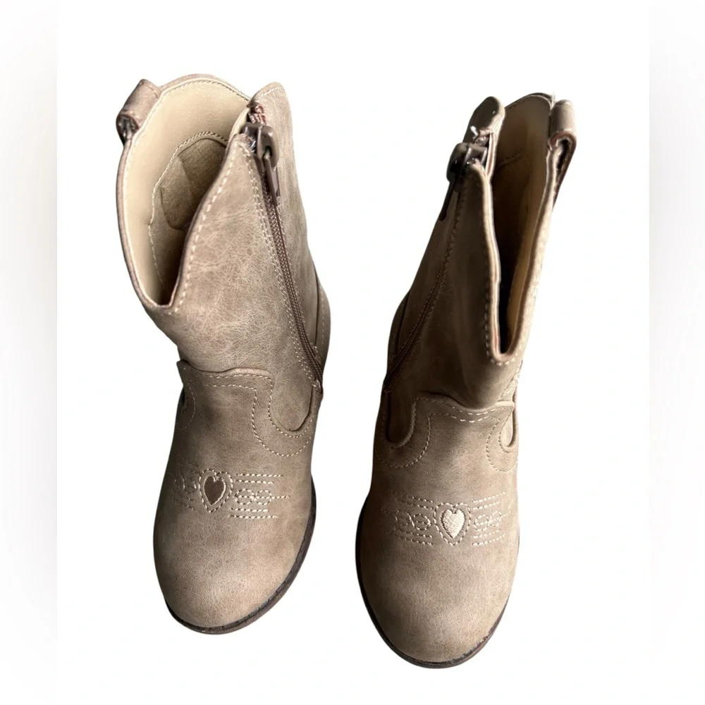 Jellypop Kids' Lil‎ Gladden Western Boots Tan Glitter Girls Size 7M